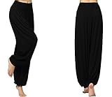 HANERDUN Womens Modal Soft Elastic Waistband Fitness Yoga Harem Pants