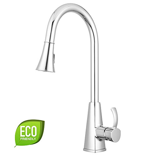 Bridgeport Pull Down Kitchen Faucet by Pacific Bay (Chrome) - Features Multiple Spray Functions, and an Eco Friendly Water and Energy Saver – New 2018 Model