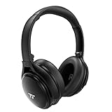 TaoTronics Active Noise Cancelling Bluetooth Headphones Wireless Over Ear Headset Foldable Earphones with Powerful Bass (Dual 40 mm Drivers, 30 Hour Playtime) (Renewed)