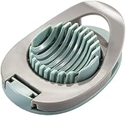 Ortarco Egg Slicer for Boiled Eggs Strawberry Cutter with Stainless Steel Wire （Green）