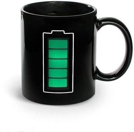 APXC Ceramic Cup Battery Coffee Mug Battery Morph Mug Battery Color Changing Mug