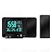 Protmex Projection Alarm Clock, PT3531B WWVB Digital Radio Controlled Projection Clock with Weather Station, Dual Alarms, Indoor Thermometer, USB Phone Charging, Colorful Backlight Function