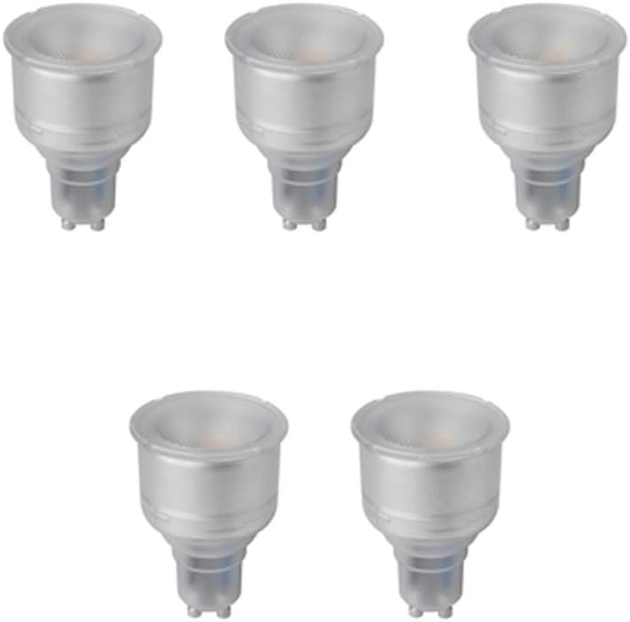 Megaman GU10 74 mm Long Neck Reflector Dimmable LED Lamp, 5 Watt, 4000K Colour Temperature, Cool White 5 Packs