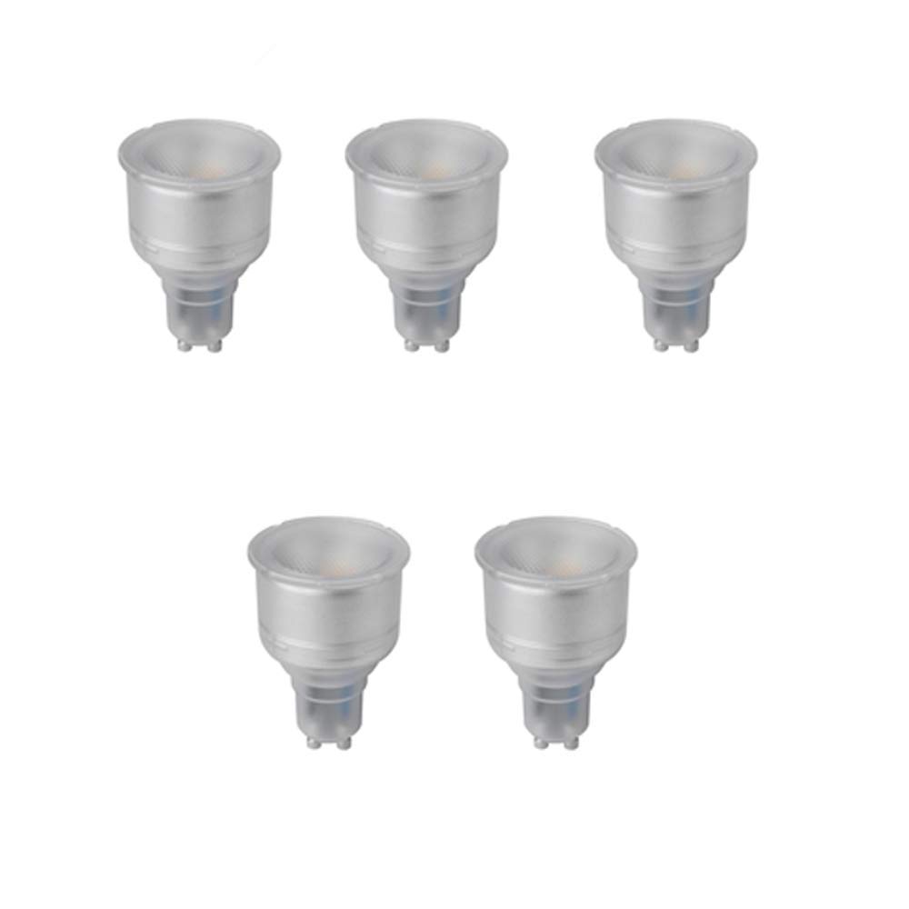 Megaman Gu10 74 Mm Long Neck Reflector Dimmable Led Lamp, 5 Watt, 2800K Colour Temperature, Warm White 5 Packs