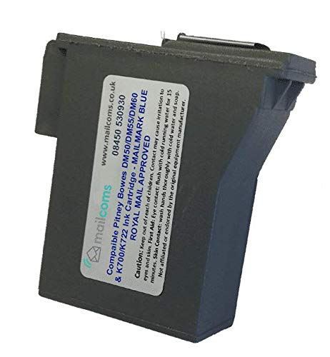 Mailcoms 797-0SB Smart Blue Ink Cartridge - Compatible with Pitney Bowes DM60 Franking Machine