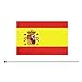 Kind Girl 25 Pack Hand Held Small Mini Flag Spain Flag Spanish Flag Stick Flag Round Top National Country Flags,Party Decorations Supplies for Parades,World Cup,Festival Events,International Festival
