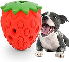 Hundespielzeug Unzerstörbare Erdbeerdrachenfrucht Interaktives Spielzeug Langlebiges Gummi-Trainingsspielzeug Großes...