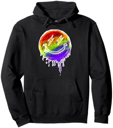 Amazon.com: Smiley Originals Happy Face Drip Paint White Pullover