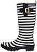 Joules Women's Welly Print Rain Boot, French Navy Stripe, 7 M US