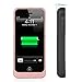 Kujian iPhone 5s Case Charger External Battery Case Backup Charging Power Case 2200mAh with Kickstand LED Indicatiors Colors for iPhone 5/5S/5C/SE Rose Gold