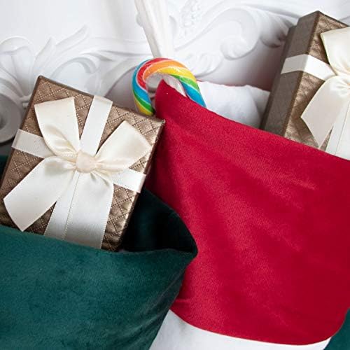 BHD BEAUTY 2020 New Luxury Velvet Lovely Embroidery Pattern Set of 4 Christmas Stockings for Family Classic Fireplace Decorations Hanging Ornament for Xmas Holiday Party 21 inches 2 BHD BEAUTY 2020 New Luxury Velvet Lovely Embroidery Pattern Set of 4 Christmas Stockings for Family Classic Fireplace Decorations Hanging Ornament for Xmas Holiday Party 21 inches