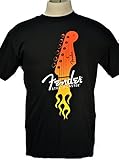 Fender Flaming Stratocaster Guitar T-Shirt