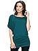 LL WT742 Women's Versatile Casual Short Sleeve Dolman Top – Loose Fit Boat Neck XXL Teal