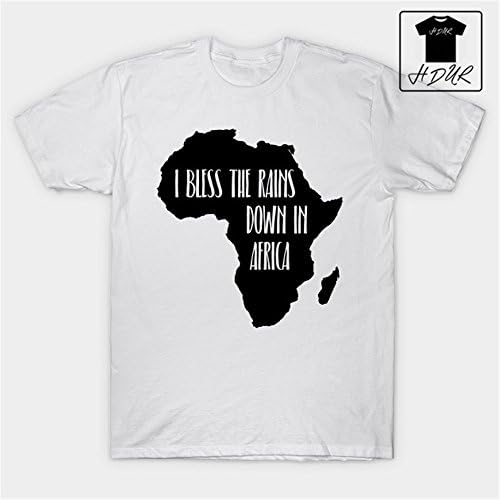 HDUR Bless The Rains Down In Africa Toto Hip-Hop Unisex Graphic Tee Shirt T-Shirt-Large