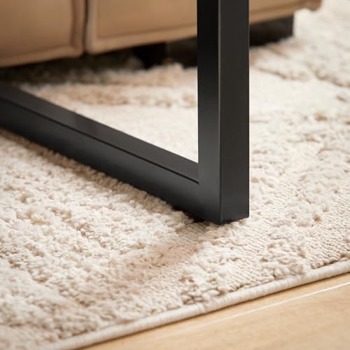 SoBuy Small Table End Tables High Side Table طاوله صغيرهNarrow C-Shaped Coffee Beside Tables Wooden TV Stand Table for Sofa,Living Room,Bedroom,Kithen,Home Office,طاولاتFBT44-N