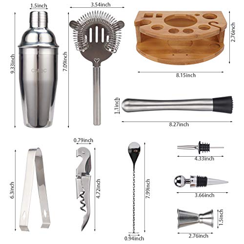 Cocktail-Shaker Bar-Werkzeug-Set, Edelstahl-Barkeeper-Set, Cocktail-Mixer mit Martini-Cobbler-Shaker, Boston-Shaker… – Bild 4