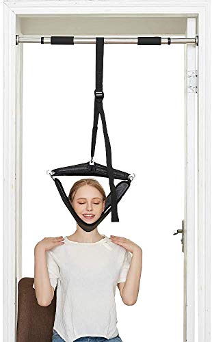 Cervical Neck Traction Device for Neck & Shoulder Pain Relief for Home Use, Neck Traction Stretcher Adjustable…