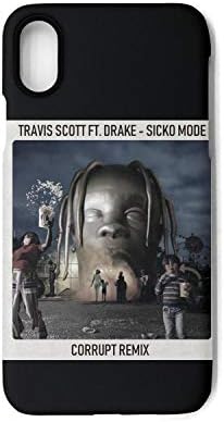 Dolorexri iPhone X Case iPhone Xs Case Travis-Scott-Astroworld-Sicko-Mode- Matte TPU Bumper Protective Anti-Scratch Resistant Phone Case Cover Compatible with iPhone X iPhone Xs