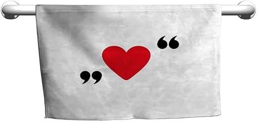 Amazon Com Dimica Love Bathroom Hand Towels Cute Red Heart In