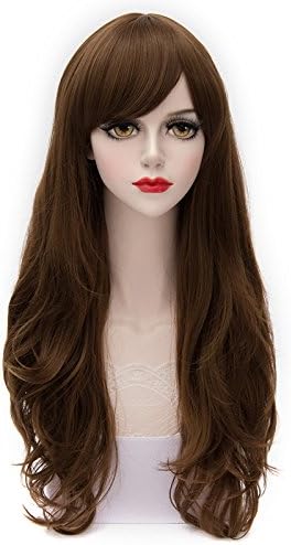 Wigs for Women Light Brown Wig Synthetic Women's Wigs 26 Inch Long Wavy Wonderful Natural Wig