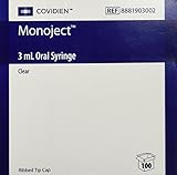 Monoject Oral Syringe 3ml Clear - Box of 100