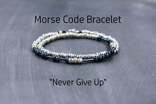 Never Give Up Bracelet, Never Give Up Jewelry, Inspiring Quote Bracelet, Inspiring Jewelry