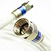 White Coaxial RG6 Cable 100ft UL ETL cm CATV Fire Retardant Satellite Audio Video Cable with Weather Seal Anti CORROSSIVE Brass Connectors primary
