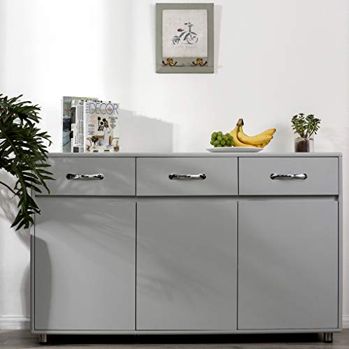 Rasoo Unique Design Kitchen Storage Sideboard, Cabinet for Home Cupboard Buffet Storage Cabinet Kitchen Room,Grey Color
