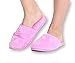 Pembrook Ladies Slippers with Memory Foam – Pink - S/M (6-8.5) – Fuzzy Soft Coral Fleece with non skid sole – Great Plush Slip On House Slippers for adults, women, girls