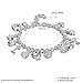 Zealmer Multi Wedding Love Charm Bangle Bracelet Silver Plated¡­