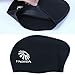 Padida Swimming Cap for Long Hair Women Silicone Waterproof Swim Cap Keep Average & Large Head Dry with Thick, Curly and Braided Hair, Amazing Summer Gift Swimmers Caps(Black)