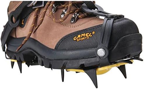 GearFan Black Diamond Sabretooth Clip Crampons 10 Point Snow Ice Ski Boot Running Hiking Walking Lightweight Crampons for Shoes