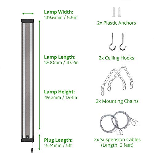 image for Sunco Lighting 4 Pack Industrial LED Shop Light, 4 FT, Linkable Integr