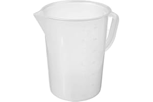 OTHMRO 0.8Gallon, 100oz Polypropylene Beakers, Measure Pitcher, Food Grade Measuring Cup, 0-3000ml Conversion Chart, Graduated,Chemicals Pool, Mix Paint, Lab, Kitchen