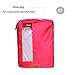IMEEA 7-Piece Travel Luggage Organizer Bags for Clothing Cosmetics Shoes Socks Underwares Bras Ties (Pink)
