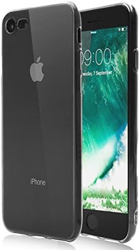 Light Clear Case for iPhone 7/8 [MOJOKASE] Super Protective Soft Silicone Gel Resistant Cover, Wireless Charging Compatible, Slim and Transparent Skin, Air Cushion and Drop Protection Technology