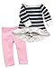 Sophia's Doll Clothes Complete Stylish 3 Piece Outfit of a Blue Stripe Ruffled Hem Doll Shirt, Pink Velvet Doll Pants & Brown Suede Doll Boots Perfect for Your Favorite 18 Inch American Doll and More!