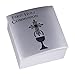 Roman First Holy Communion Brushed Silver Tone 2 Inch Resin Stone Keepsake Box and Lid