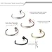 Besteel 20G 5pcs Hoop Nose Ring Stainless Steel Jewelry Body Piercing Set for Women 6mm Inner Diameter