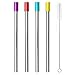 YIHONG Set of 4 Stainless Steel Metal Straws Extra Wide 12mm Reusable Drinking Straws 9 Inch with Cleaning Brush