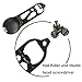 iMustech Camping Eating Utensils, 11 in 1 Multifunctional Tool, Multifunctional Spoon & Fork, Opener, Carabiner, Tableware Spoon Fork for Outdoor Camping, Multifunctional Hiking Survival Tool (Black)