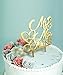 Mr and Mrs Wedding Cake Topper with Customizable Date, Name and Color-D9