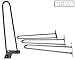 Industrial By Design - 16” Hairpin Furniture Legs - Coffee Table, Nightstand, Bench, Stool, Dresser - (Silver) Mid Century Modern Furniture - Two Rod Design - Easy DIY - Set of 4