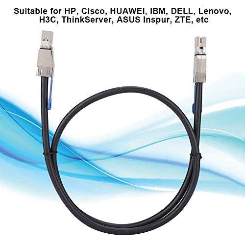 Mugast HD Copper MINISAS Breakout Cable,3.3FT SFF-8644 to SFF-8644 Cable with 4X 12G High Speed Transmission for VR, Data Center, Server, High-Speed Network Card, RAID Disk Array, etc