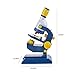 Scientoy Microscope for kids, 100X,400X and 1200X Magnification with Prepared Slides,Science Toys for Children, Blue/Yellow