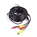 EKYLIN Car RCA DC Video Extension Cable for Backup Camera CCTV Security Truck Bus Trailer Reverse Parking System (10 Meters/32 Feet) - 2 in 1 RCA Video & DC Power Cable