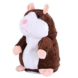 Lovely Talking Hamster Toys Repeats What You Say Plush Buddy Mouse for Children Gift by Forart