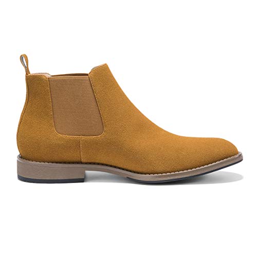 GM GOLAIMAN Men'sÂ ChelseaÂ BootsÂ SlipÂ OnÂ -Â SuedeÂ BootÂ FashionÂ OfficeÂ PromÂ WeddingÂ GiftsÂ BotasÂ InviernoÂ Hombre(4 Brown-10 D (M) US)