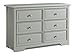 Graco Brooklyn 6 Drawer Double Dresser, Pebble Gray, Kids Bedroom Dresser with 6 Drawers, Wood & Composite Construction, Ideal for Nursery, Toddlers Room, Kids Room