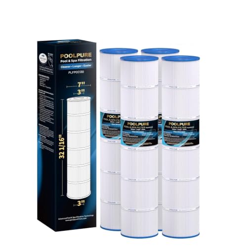 POOLPURE CCP520 Pool Filter Replaces Pentair Clean and Clear Plus 520, CCP520, R173578, 178585, PCC130, Ultral-A7, Unicel C-7472, Filbur FC-1978, FC-6475, 817-0131, L x OD: 32 1/16"x7"